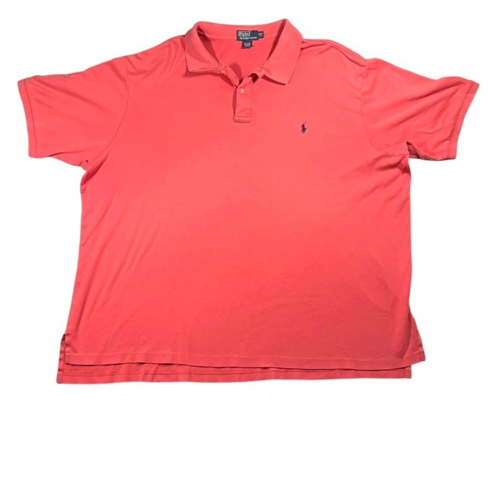 Polo Ralph Lauren Mens 4XLT Salmon Pink Short Sleeve Cotton Polo Shirt Big Tall